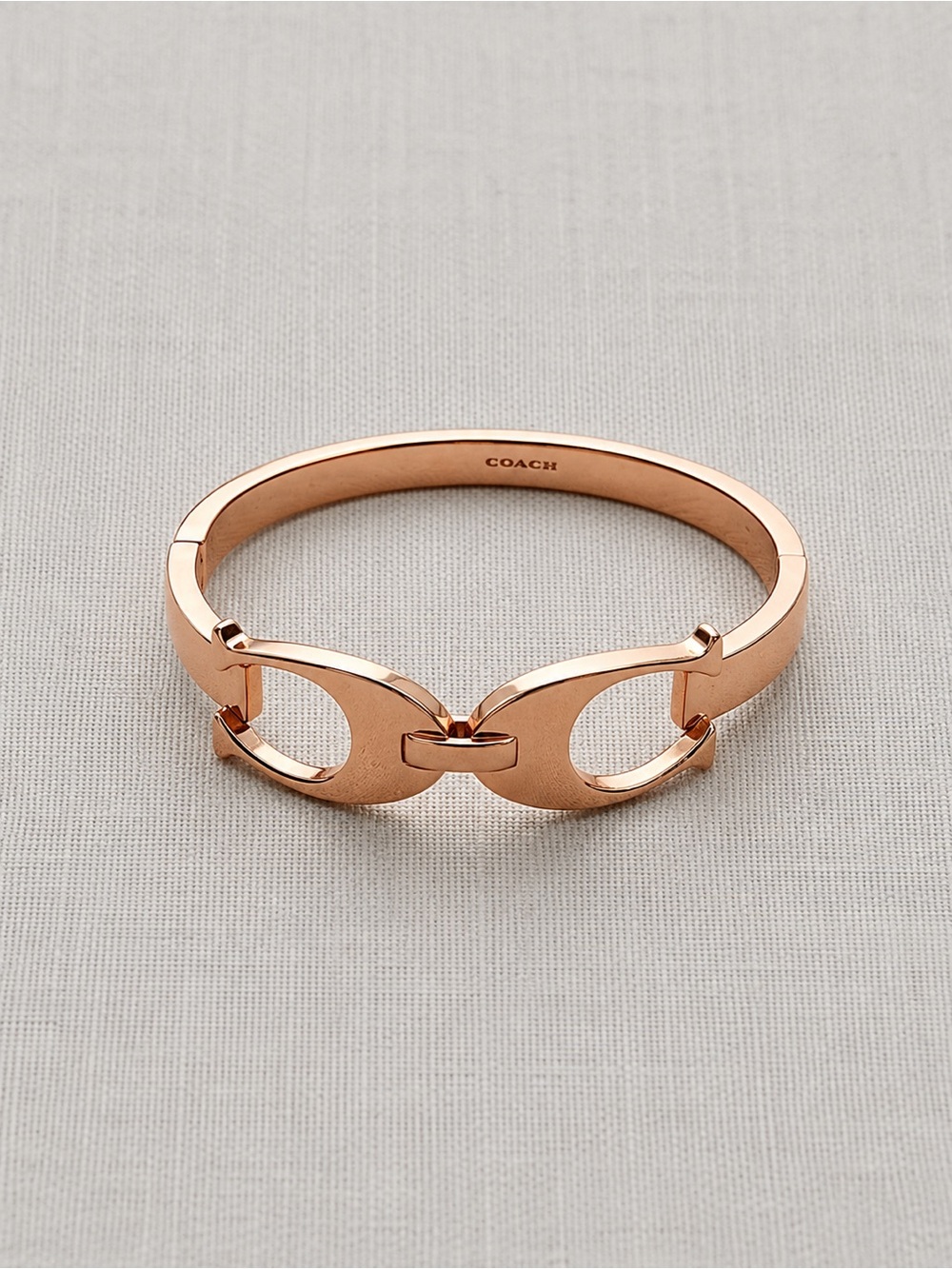 Coach Rose Gold Horsebit Cuff Bracelet | Equestrian Bangle